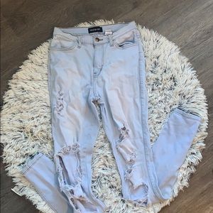 Denim Distressed Beach Jeans